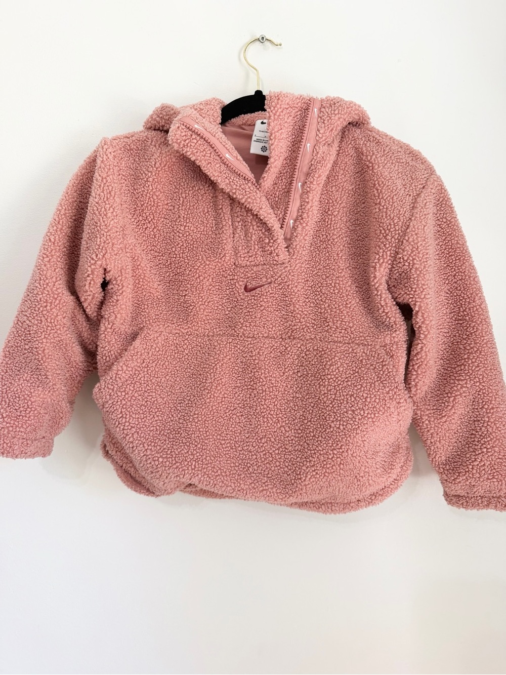 Nike High-Pile Fleece size small girl pink hoodie jacket